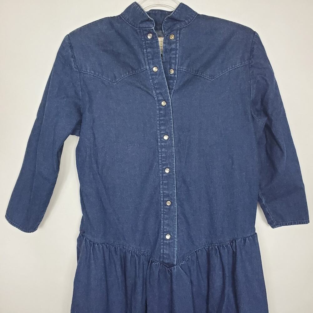 Vintage Trego's Westward pearl snap denim dress - Picture 4 of 12